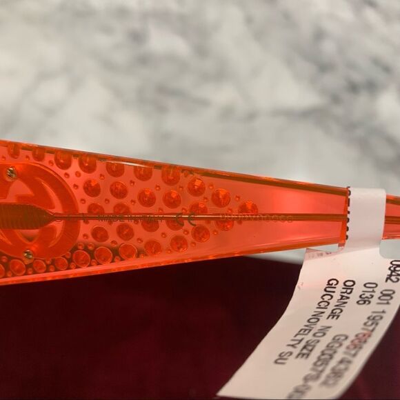 NEW AUTH GUCCI CRYSTAL HOLLYWOOD FOREVER ORANGE GG0357S 0357S 002 - Picture 11 of 14